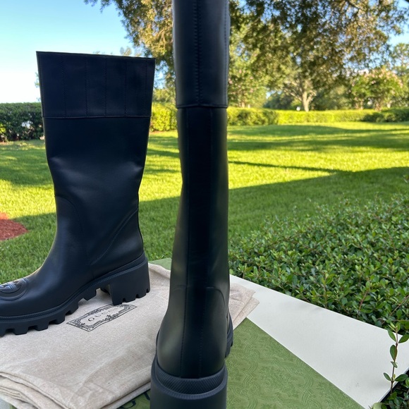 GUCCI  Women Interlocking GG High Leather Boots NIB 39.5 - Picture 12 of 12